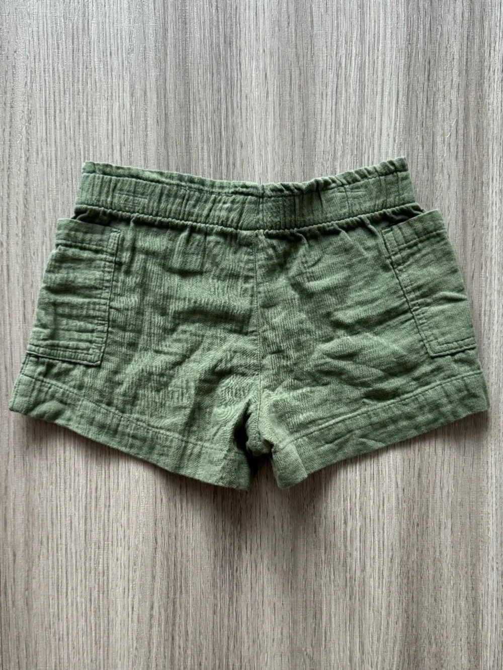 NWT Old Navy Kids Loose Double-Weave Utility Shorts Green S